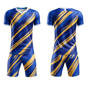 Conjunto de Ropa de Fútbol Personalizada para Hombre, Camiseta y Pantalones Cortos, Ropa Deportiva Transpirable, Impresión por Sublimación con Identidad de Equipo - Product Image 1
