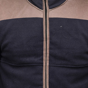 Veste polaire bleue pour homme, col montant, fermeture éclair, manches longues, coupe-vent, chaude, décontractée, entièrement zippée, pour l'hiver - Product Image 6