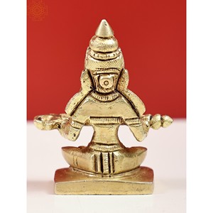 Article de sculpture en laiton de 2 \ "fait à la main petite déesse Annapurna - Product Image 4