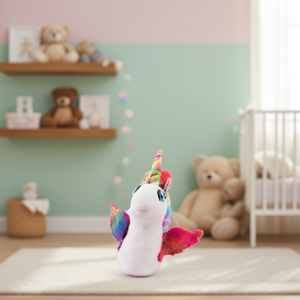 Adorable poupée licorne arc-en-ciel bohème en feutre pour bébé et enfant, décoration murale pour anniversaire - Faite à la main - Product Image 3