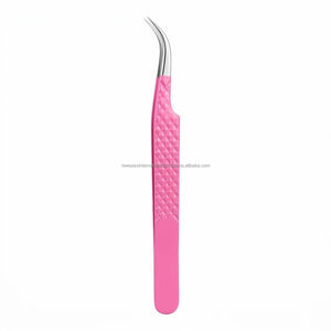 Customized Brand Private Label Custom Color Professional Precision Stainless Steel Smooth Tip Comfortable Eyelash Tweezers Box - Product Image 1