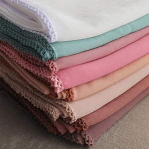 Écharpe en tissu respirant, coton, viscose, polyester, textile tissé léger, marque personnalisée, fabricant OEM ODM, étiquette privée - Product Image 2