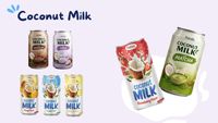 Lait de coco 100% végétal de qualité supérieure OEM/ODM, 330 ml, en conserve stérilisée, vente en gros, boisson végétalienne sans produits laitiers de haute qualité