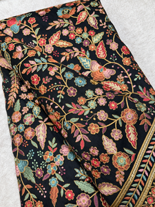 SQ embroidery fabric embroidered silk fabric abaya fabric kaftan material apparel sourcing wholesale garment manufacturing trade - Product Image 3