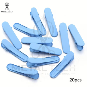 Barrettes à bec de canard professionnelles en métal mat coloré, sans pliage, pour la coiffure et l'application de maquillage en salon - Product Image 5
