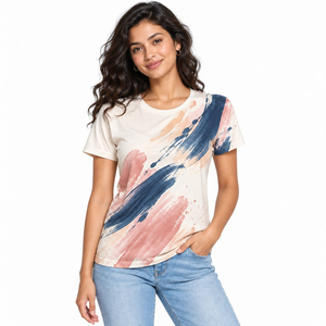 Camiseta para mujer que proporciona comodidad transpirable, ajuste flexible y textura suave para ropa informal y actividades diarias. - Product Image 1