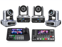 Cámara de Conferencia PTZ 4*4K 20X y Controlador de Cámaras PTZ con Pantalla LCD Profesional de 7 Pulgadas y Sistema de Conmutación de Video para Conferencias