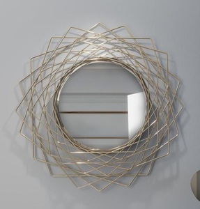 Antique Finish Metal Wall <b>Mirror</b> Artistic Handmade <b>Hanging</b> Decor Piece For Elegant Home And Office Decoration - Product Image 4