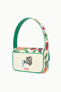 Heavy Duty Artisan Crafted Glass Bead Embroidery Red <b>White</b> Combination Vintage Multi-Thematic Fashion Square <b>Evening</b> Clutch <b>Bag</b> - Product Image 3