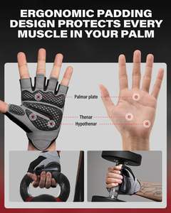 Gants d'haltérophilie antidérapants personnalisés Confort et respirabilité Conceptions personnalisées Entraînement de gymnastique OEM/ODM Sports Usage domestique - Product Image 6