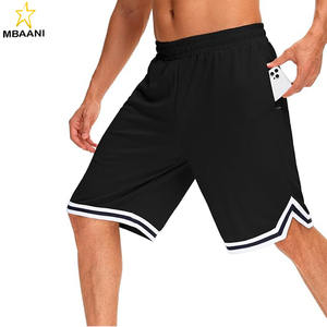 Shorts de basket-ball pour hommes avec poches zippées - Shorts de sport légers en mesh à séchage rapide pour l'entraînement et la course à pied - Product Image 1