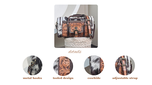 2025 luxe Designer voyage sac polochon repoussé à la main en cuir affaires extérieur Weekender sac véritable peau de vache cuir sacs de voyage - Product Image 3