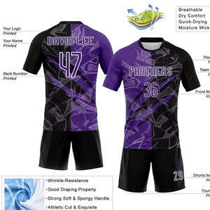 Ensemble d'uniformes de volley-ball de qualité supérieure, manches courtes, en polyester, avec design par sublimation - Product Image 4