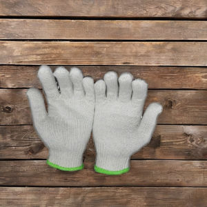 Guantes de seguridad para el trabajo con textura de poliéster y algodón blanco TM, resistentes al frío, de uso general, lavables a máquina, duraderos, fabricados en Hanoi - Product Image 2