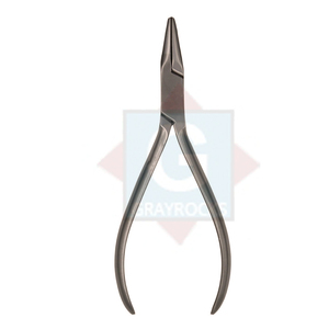 Pince à bec plat orthodontique en acier inoxydable, instrument dentaire manuel de classe I, couleur argent/gris -7474-99 certifié CE - Product Image 2