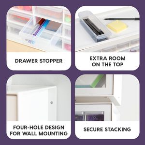 Organiseur de petites pièces, armoire à 44 tiroirs pour le rangement et l'organisation des écrous, boulons et composants électroniques - Product Image 4