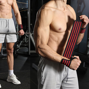 สายรัดข้อมือยกน้ำหนักพร้อมห่วงนิ้วโป้ง สำหรับออกกำลังกาย ฟิตเนส เวทเทรนนิ่ง เพาเวอร์ลิฟติ้ง - Product Image 4