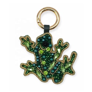 Hand Beaded Green Dancing Cactus Glass Beads Bag <b>Key</b> <b>Chain</b> Hold to <b>Keys</b> or Bag Charm Beaded <b>Key</b> <b>Chains</b> Girls Gifted Accessories - Product Image 4