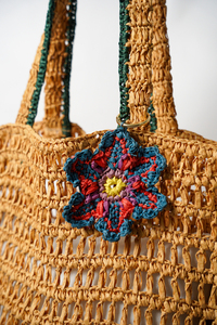 Bolso de Hombro de Rafia Tejido a Mano Estilo Boho Chic 2026 para Mujer - Ecológico, Ligero, Capacidad de 3L+, Cierre con Botón - Product Image 5