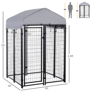 Cuccia per Cani con Opzioni di Gabbie Grandi e Piccole, Trasportino in Metallo e Ferro per Animali Domestici, Cuccia XL per Gatti e Animali Domestici, Confezionata con Vassoio in Legno - Product Image 6