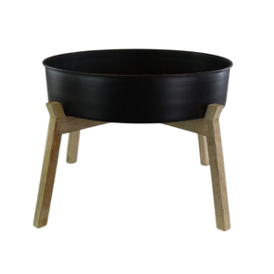 Bac à plantes ovale en acier galvanisé de style vintage avec support pliable en fer forgé noir pour la décoration intérieure et extérieure du jardin - Product Image 4