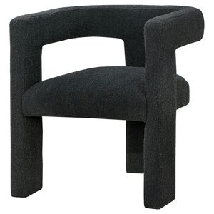 McKinley Black Boucle Upholstered Accent <b>Side</b> Chair for Living Room - Product Image 3
