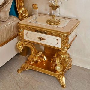 Ensemble de chambre à coucher de luxe bleu roi et or, lit king size en acajou sculpté, mobilier écologique, rembourrage en tissu durable garanti - Product Image 4