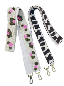 Handmade floral pattern beaded embroidery seed bead purse straps elegant design for Everyday Use Trendy Roll Design - Product Image 6
