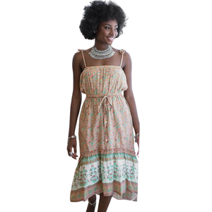 Vestido largo con cuello en V para mujer, ropa informal de moda - Product Image 1
