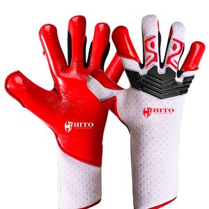 Gants de gardien de but de football sur mesure de haute qualité, avec impression en silicone sur le dos et contact Letax sur la paume avant, coupe négative professionnelle - Product Image 1