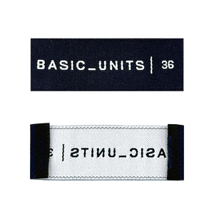 Étiquettes tissées personnalisables découpées au laser, pliées aux extrémités, lavables, en tissu, pour vêtements et sacs, avec possibilité d'ajouter un logo - Product Image 2