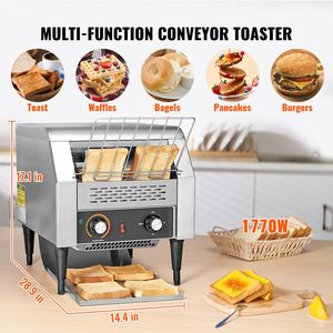 Commercial Conveyor Belt <b>Toaster</b> Oven Heavy Duty Stainless Steel 300 Slices/Hour Commercial Bakery Equipment - Product Image 6