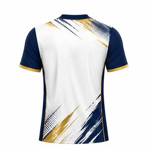 Ensemble de maillots et shorts de football d'été personnalisés, uniforme d'équipe de football, haute qualité, 100% polyester, sublimé, séchage rapide, broderie 3D - Product Image 3
