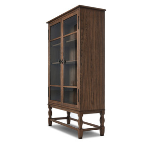 Armoire Amber Lewis X Four Hands Finley en teck massif couleur noyer, écologique et durable, pour la maison, le bureau ou le salon - Product Image 5