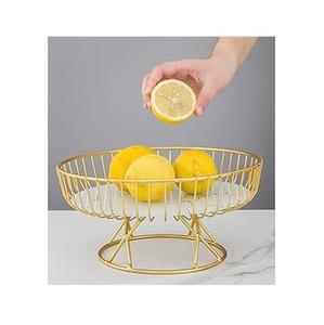Cesta de Frutas de Alta Calidad, Decorativa para Mesa, Tamaño Personalizado, Cesta de Almacenamiento de Alimentos de Primera Calidad, Bañada en Oro - Product Image 5