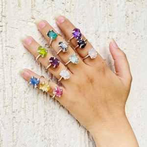 Top Quality Natural Raw Tanzanite Handmade <b>Statement</b> <b>Ring</b> 925 Sterling <b>Silver</b> Prong Setting Open Adjustable <b>Ring</b> Present for Her - Product Image 3