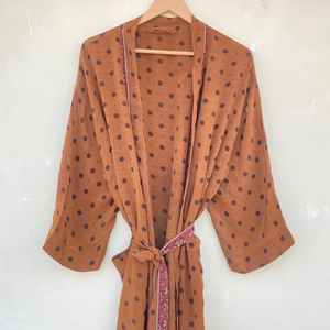 Unisex <b>Robe</b> Designer Collection 100% Silk Kimono Dressing Gown Quick <b>Dry</b> Drawstring Closure Free Summer Autumn Spring Parties - Product Image 1