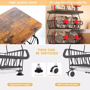 5-Layer Stackable Metal Wire Basket Vertical Cart Floor Standing Fruit Organizer Storage Kitchen Used Kitchen Wire Basket - Product Image 5