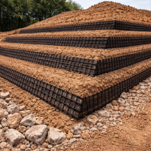 Polyester Biaxial Geogrid | PET Geogrid for Soil Reinforcement | Road Construction & Ground Stabilization <b>Grid</b> - Product Image 3