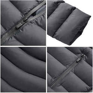 Parka d'hiver épaisse matelassée à capuche, imperméable, coupe-vent et chaude pour activités extérieures et travail dans la neige - Product Image 4
