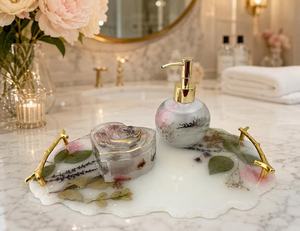 Luxury Handmade Resin Washroom <b>Accessories</b> with Elegant Countertop <b>Bathroom</b> <b>Accessories</b> <b>Set</b> for Modern Interiors Use from India - Product Image 5