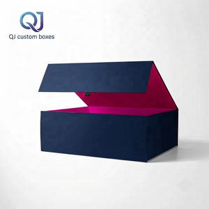 Custom Printed Logo Recycled Materials Man Shoe Socks Black Paper Packaging Kraft Corrugated Handle <b>Foldable</b> <b>Box</b> QJ Boxes - Product Image 4