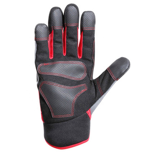Gants de sécurité pour mécaniciens à usage général, bouts des doigts lisses, antidérapants, avec poignet élastique, respirants, en cuir PU, épaisseur 10 mil - Product Image 3