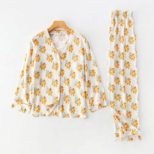ชุดนอนผ้าฝ้ายระบายอากาศสำหรับผู้หญิงชุดนอนนุ่มสบาย - Product Image 1