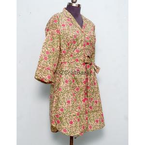 Hermoso Vestido Formal de Noche con Estampado de Bloques Personalizado, Manga 3/4, Transpirable, Ajustado al Cuerpo, con Cierre de Botones, Cómodo - Product Image 5