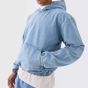Sudadera con Capucha de Mezclilla 100% Algodón para Hombre, Diseño de Alta Calidad, Color Personalizado, Corte Regular, Informal, Digital, Invierno - Product Image 2