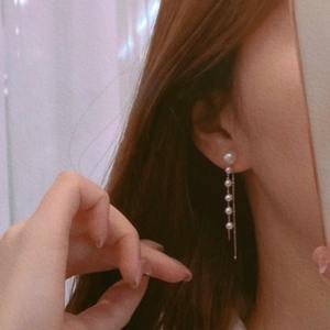 Edison Purple <b>Pearl</b> <b>Earrings</b> in Natural Color 12-11mm G18k Gold with 12-11mm G18k Gold 12-11mm G18k Gold Charm purple Gift Box - Product Image 4