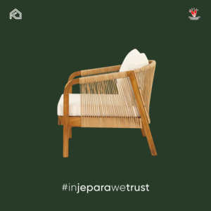 Sillón de Exterior de Madera de Teca Sólida con Cuerda Tejida y Cojín, Muebles de Jardín para Patio, Resort o Villa Tropical - Product Image 5