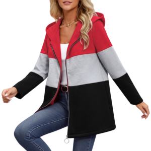 เสื้อฮู้ดแฟชั่น ระบายอากาศได้ดี ไซส์ใหญ่ กระเป๋าเรียบง่าย สวมใส่สบาย แขนยาว กันน้ำ สำหรับผู้หญิง ฤดูใบไม้ผลิ/ฤดูใบไม้ร่วง/ฤดูร้อน/ฤดูหนาว - Product Image 5