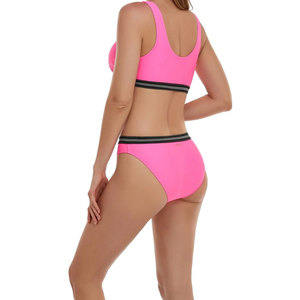 Maillot de bain deux pièces pour femme, personnalisé, sublimé, prix abordable, uni, respirant, pour femmes. - Product Image 6